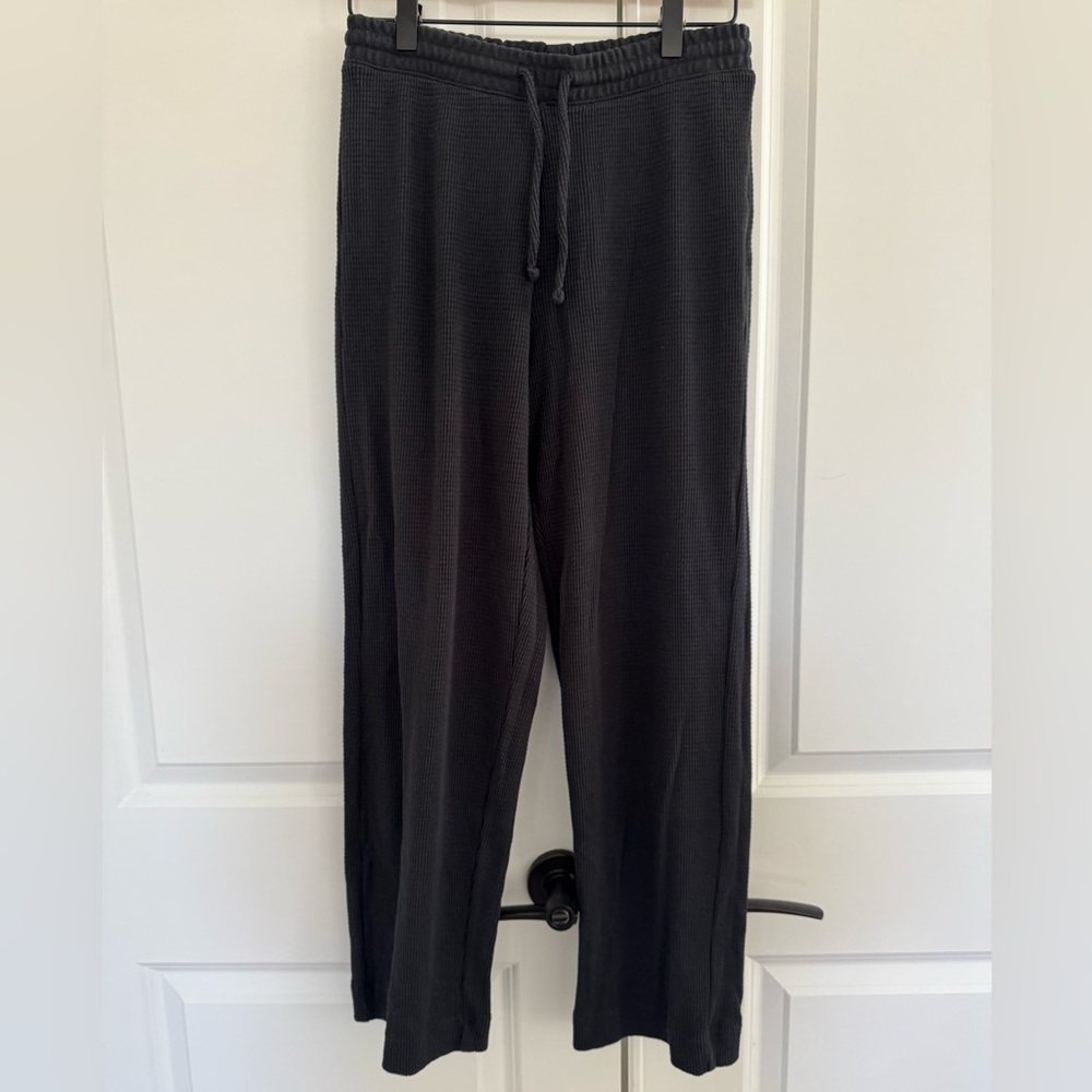GAP Women's Waffle Black Pajama Pants